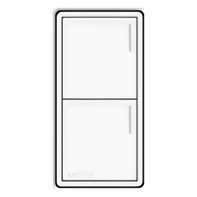 Botonera híbrida Sunnata RF de 2 botones con dimmer integrado, acabado blanco, para RadioRA 3 LUTRON RADIORA 3 RRSTHN2BWH