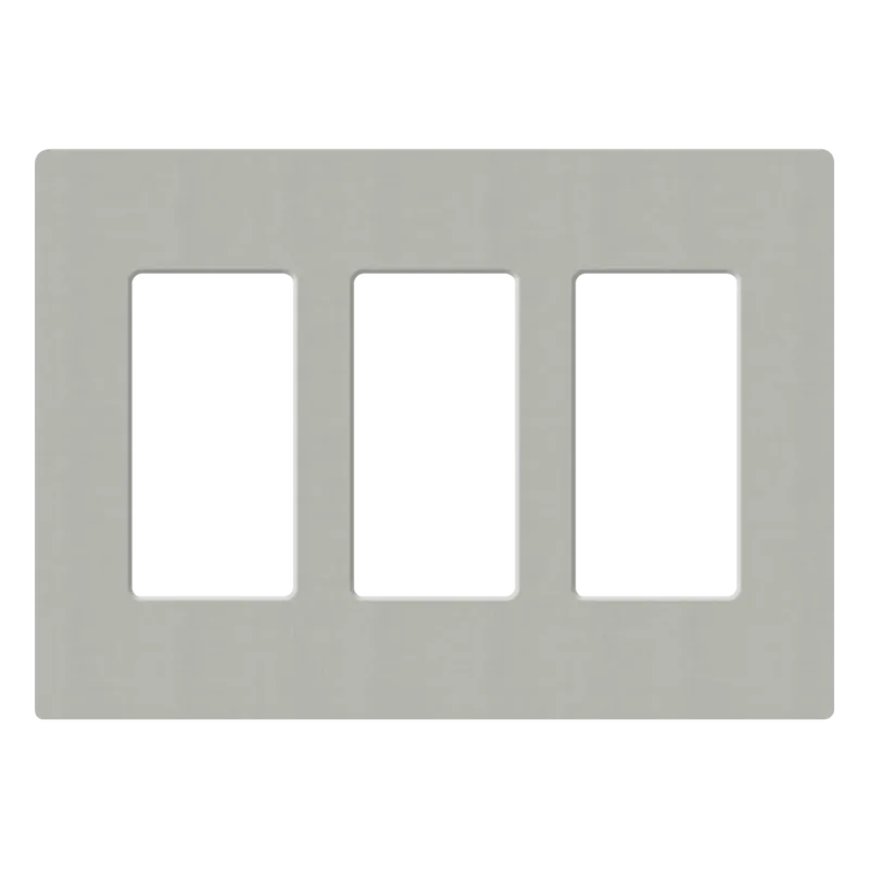 Placa de pared de 3 espacios sin tornillos visibles para atenuadores y controles Lutron Maestro, Diva, Pico y Skylark LUTRON ELECTRONICS SC3PB