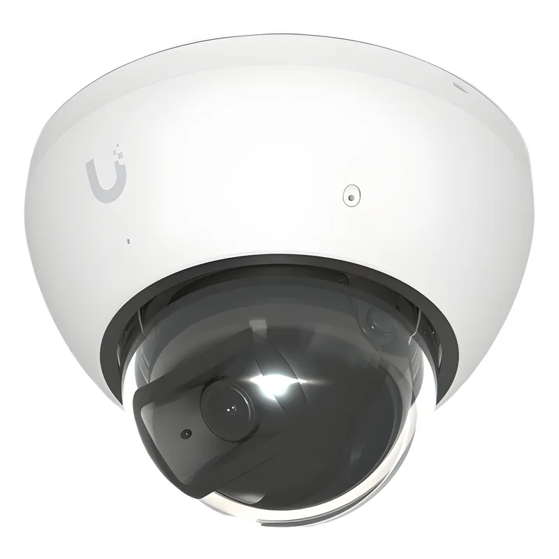 Cámara UniFi Protect G5 AI Dome Blanco, Para Interior o Exterior, 4K (8MPX), Ángulo 109.9°. Visión Nocturna IR Hasta 40m, Detecciones Inteligentes de Rostros y Placas, Audio Bidireccional, Protección IP66, Anti-Vandalismo UBIQUITI UVC-AI-DOME-W
