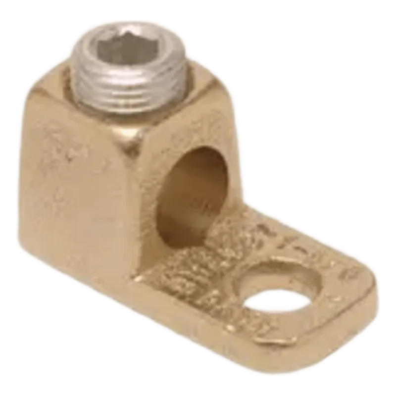 Conector de Cobre con tornillo de fijación para cable calibre 14 - 4 AWG y Tornillo de 1/4". HUBBELL BURNDY HUB-KA4C