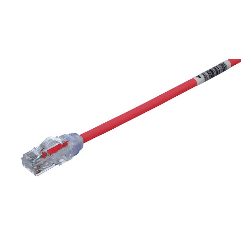 Cable de Parcheo UTP Cat6A, CM/LSZH, Diámetro Reducido (28AWG), Color Rojo, 1 Metro (3.28 Pies). PANDUIT UTP28X1MRD