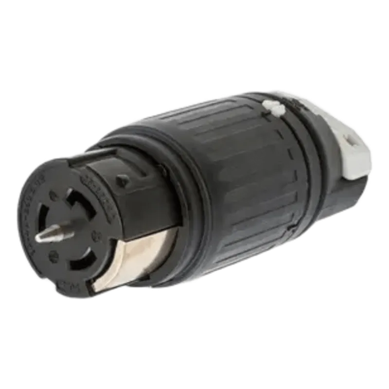 Conector Industrial de Bloqueo / 50A 3-Fases Delta 250V CA / 3-Polos 4-Hilos/ Conector Hembra / Color Negro y Blanco HUBBELL HUB-CS83-64C