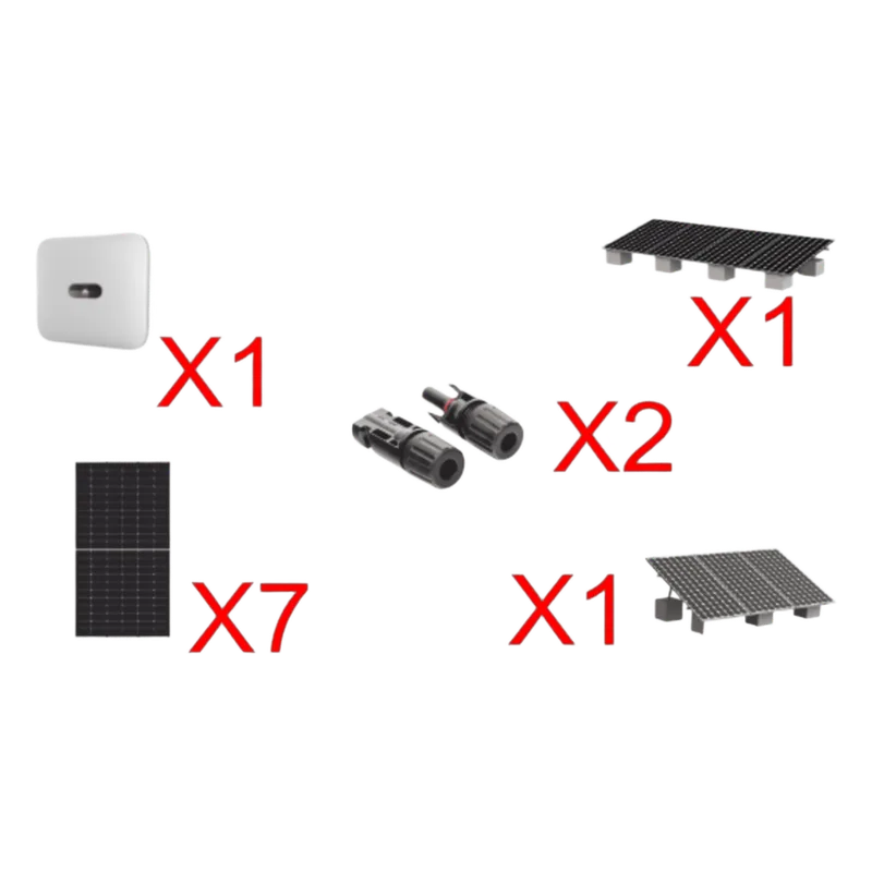 Kit Solar Interconexion / 4 kW 220Vca / Inversor HUAWEI/ Montaje Incluido HUAWEI FUSIONSOLAR SUN20004KTKIT