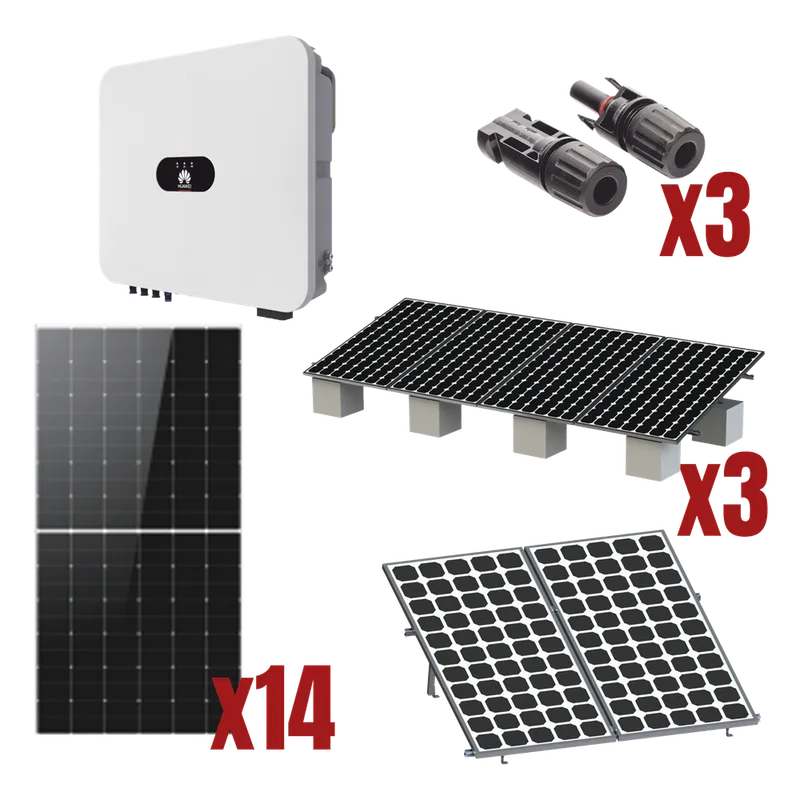 Kit Solar Interconexion / 8kW 220Vca / Inversor HUAWEI/ Montaje Incluido HUAWEI FUSIONSOLAR SUN20008KLKIT