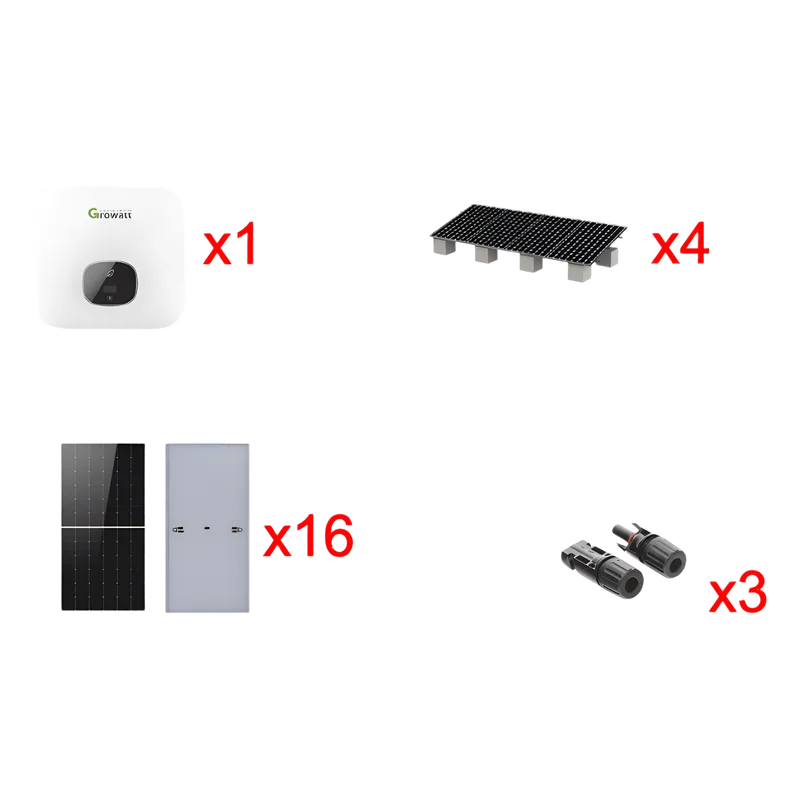 Kit Solar Interconexion / 10kW 220Vca / Inversor GROWATT / Montaje Incluido MIN10000KIT1