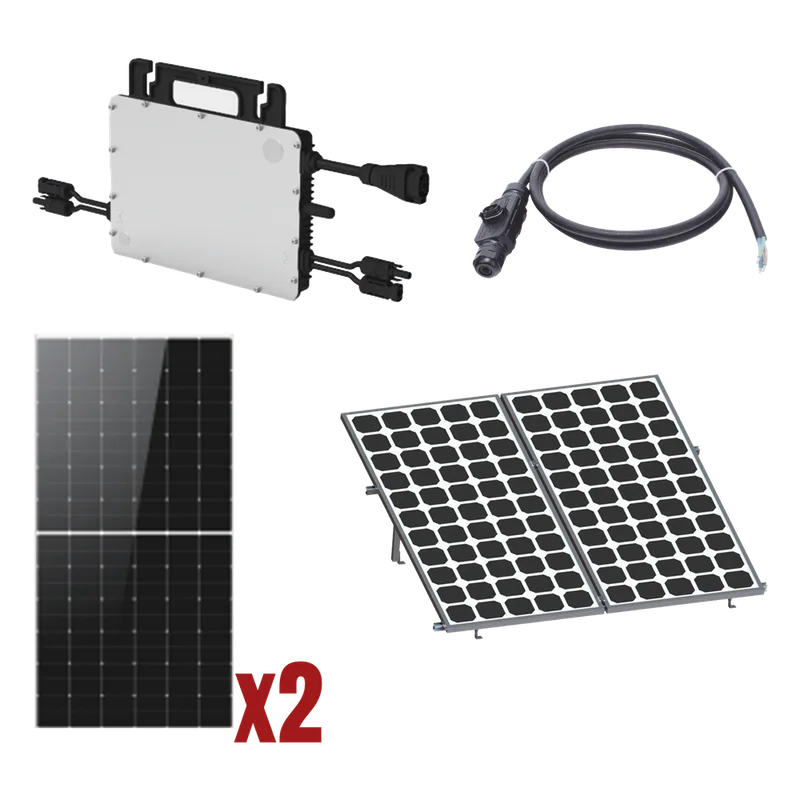 Kit Solar Interconexion / 1kW 220Vca / Microinversores HOYMILES / Montaje Incluido HMS1000KIT1