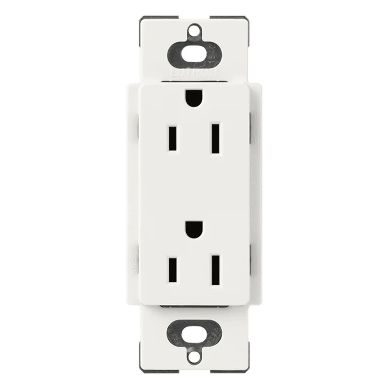 Receptáculo dúplex Claro 15 A 125 V, apertura tipo decorador, acabado satín Architectural White LUTRON ELECTRONICS SCR15RW