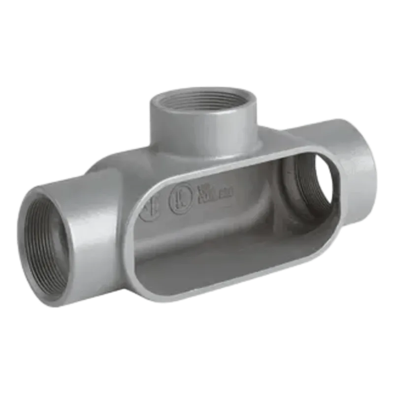 Caja Condulet Tipo T de 1-1/4" / Aluminio libre de Cobre/ NEMA 3 / Color Gris. HUBBELL KILLARK HUB-T47-SA