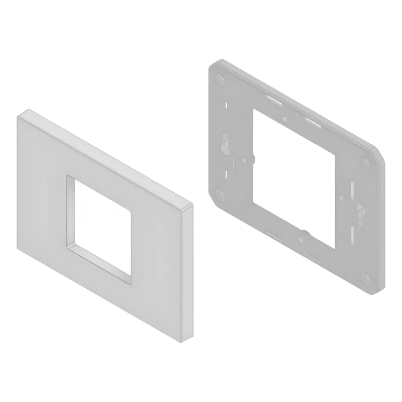 Embellecedor para Caja Americana / ABS Antimicrobiano / Blanco con Efecto de Contraste / Colocación Fácil y Rápida IBERNEX NX0068LT