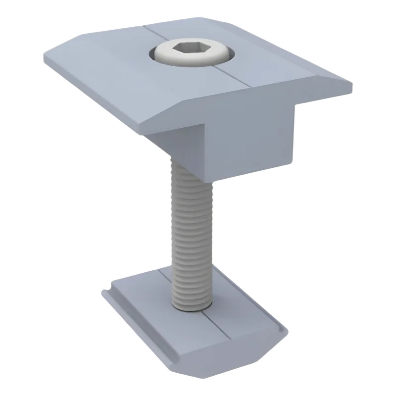 Sujetador Intermedio 35 mm para montaje de paneles solares en riel 5 Y 8 EPCOM POWERLINE EPLMCN235L50