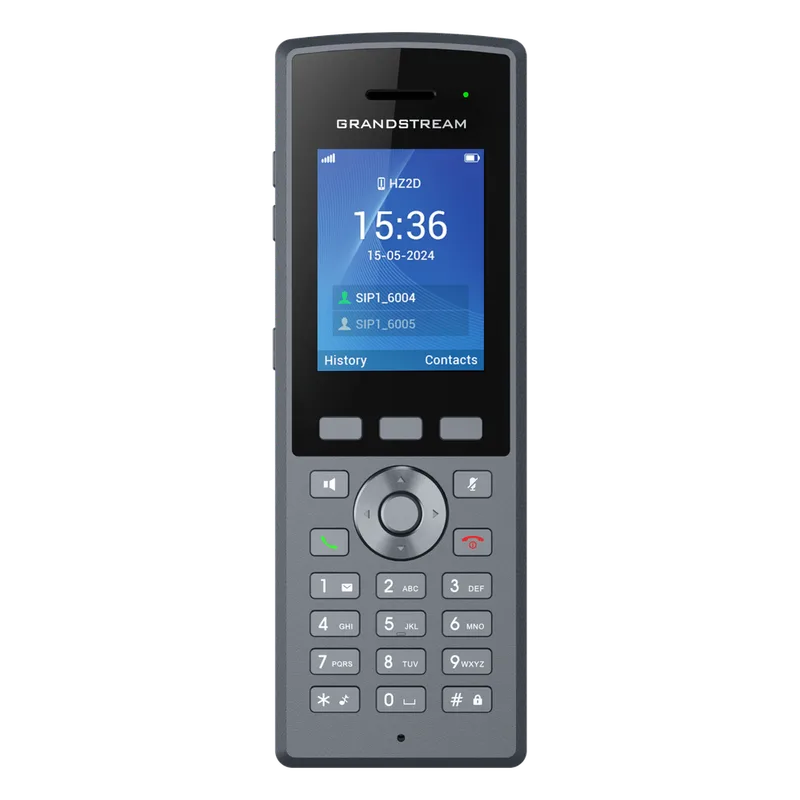 Teléfono Inalámbrico DECT HD Reforzado DP735 / 20 Cuentas SIP / Pantalla TFT LCD 2.4 Pulgadas / Alcance 400 m Exteriores / IP67 / Audio Full HD / Batería 2000 mAh / Compatible con Estaciones Base DP750, DP752, DP755 GRANDSTREAM