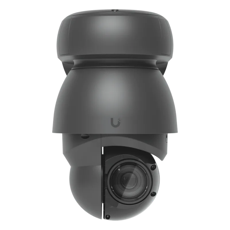 Cámara UniFi Protect PTZ AI Industrial Color Negro, 4K (8MPX), Zoom Óptico 22x, Visión Nocturna IR 100 m, Reconocimiento Facial y Placas, Protección IP66, Movimiento 360°, PoE++ UBIQUITI UVC-AI-PTZ-B