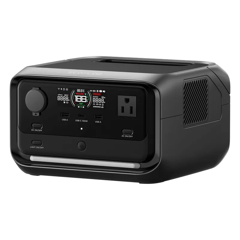 EcoFlow RIVER 3 Plus | Estación de Energía Portátil 286Wh LFP | 600W AC (X-Boost 1200W) | USB-C 100W | Carga Solar 220W Max. | WiFi & Bluetooth EFR3PL