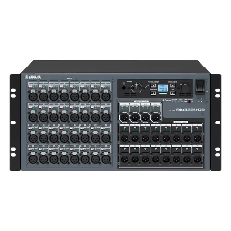 RACK DE EXPANSION E/S PARA CONSOLA DE AUDIO 32 IN X 24 OUT, DANTE YAMAHA RIO3224-D3