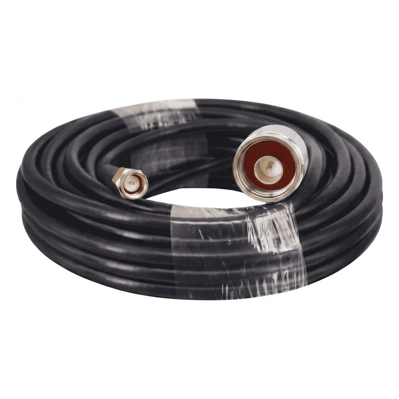 Cable Coaxial 15 Metros / Baja Pérdida / Diámetro 5 mm / Impedancia 50 Ω / Apantallamiento >90dB / Operación 5-3000 MHz / Conectores N y SMA Macho / Compatible NX9775 NX9776 NX9783 IBERNEX NX9775/C15