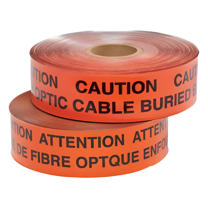 Cinta de peligro subterráneo, Color rojo, Material Aluminio, 304.8m, Leyenda: PRECAUCIÓN: LÍNEA ELÉCTRICA ENTERRADA DEBAJO PANDUIT HTDU6R-E