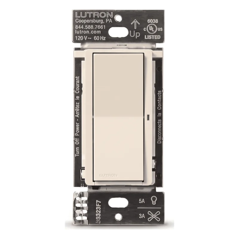 Interruptor inteligente on/off con cable neutro, 5 A, 120 V, para Caseta Wireless LUTRON ELECTRONICS DVRF5NSLA