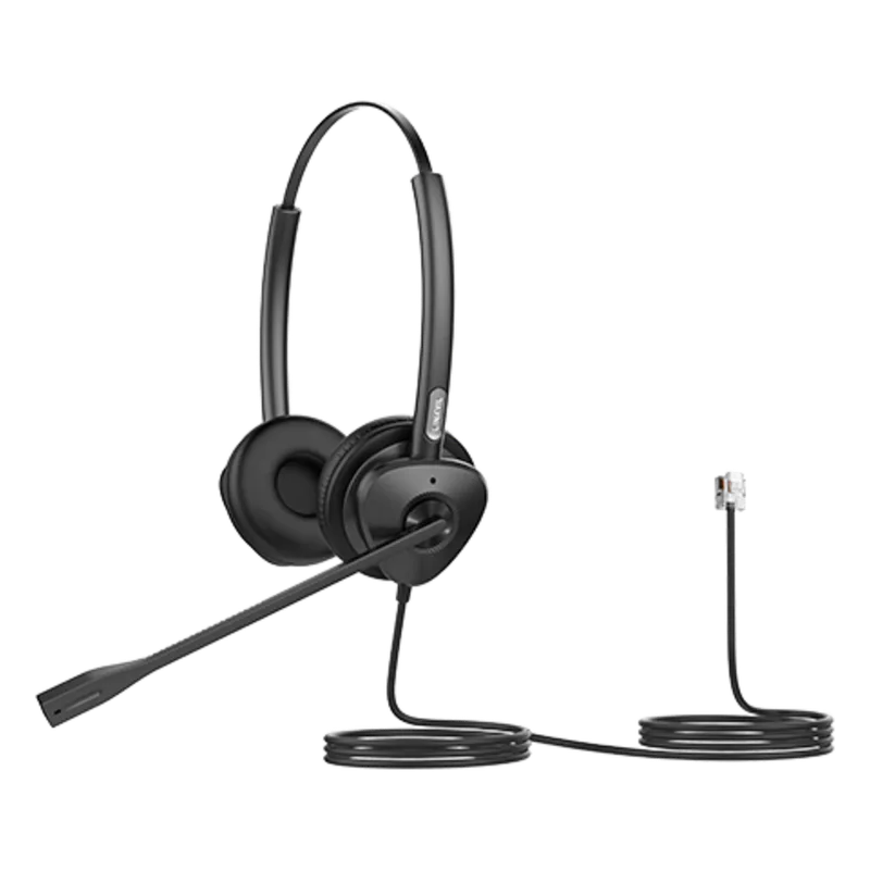 Diadema Binaural con Audio HD y Brazo Ajustable de 260°, Conexión RJ9 y Sonido de Alta Definición FANVIL HT302