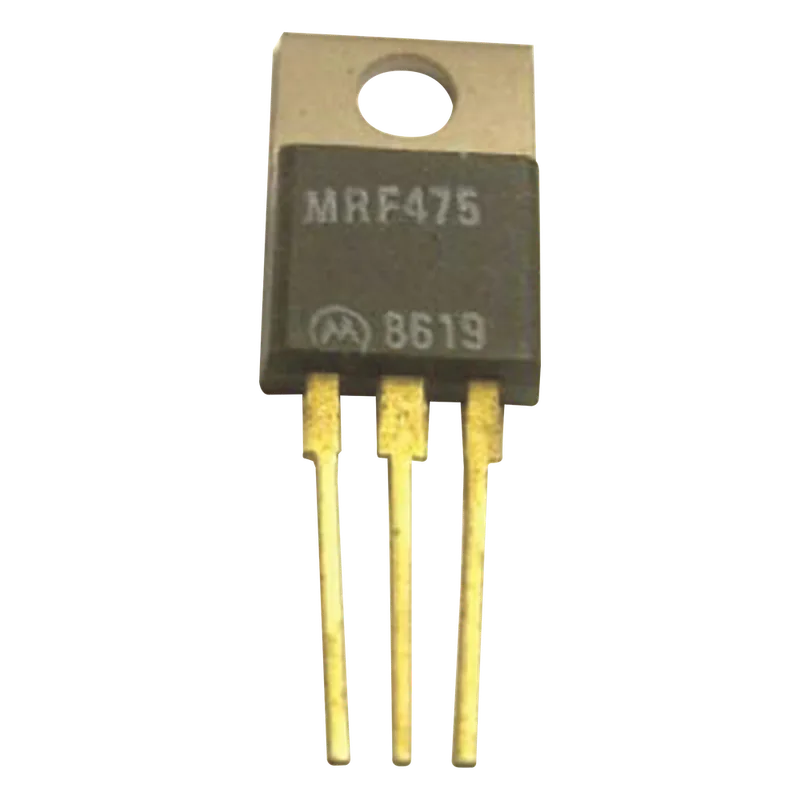 Transistor NPN de Potencia RF, Silicio de 30 MHz, 13.6 Vcc, 4.0 Amp. 10 Watt, TO-220AB. MRF475