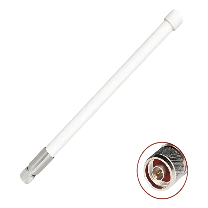 1 Antena Omnidireccional / Doble Banda 2.4 GHz y 5 GHz / Ganancia 7 dBi (2.4 GHz) y 10 dBi (5 GHz) / Exterior / Polarización Vertical / Conector N Macho TXPRO TXPANT2458Q10VNM