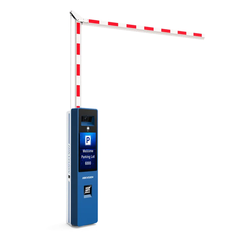Barrera Vehicular IZQUIERDA Todo en Uno / Brazo Articulado Incluido de 4 mts / Cámara ANPR Integrada / Boton de Ayuda / Pantalla LCD / Apertura en 4 segundos HIKVISION DS-TMC407-EHL/2+2M/R/TCG400