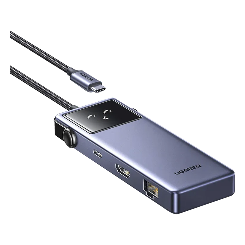 Hub USB-C 7 en 1 / USB-C a HDMI 4K 60Hz / 2x USB-A 3.0 + USB-C 3.0 + USB-A 2.0 / Gigabit Ethernet / PD 100W / Cable 20 cm (7.9 in) UGREEN 45155