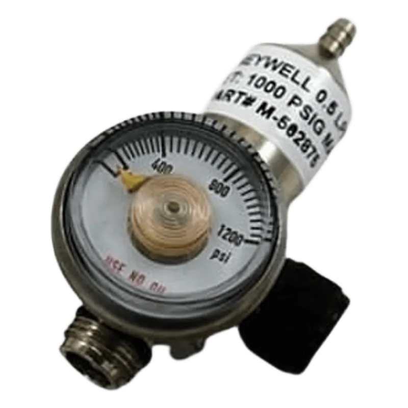 Regulador de gas de calibración con flujo ajustable a 0.5 L/min para cartuchos de sensor de la serie E3Point HONEYWELL ANALYTICS M-502875
