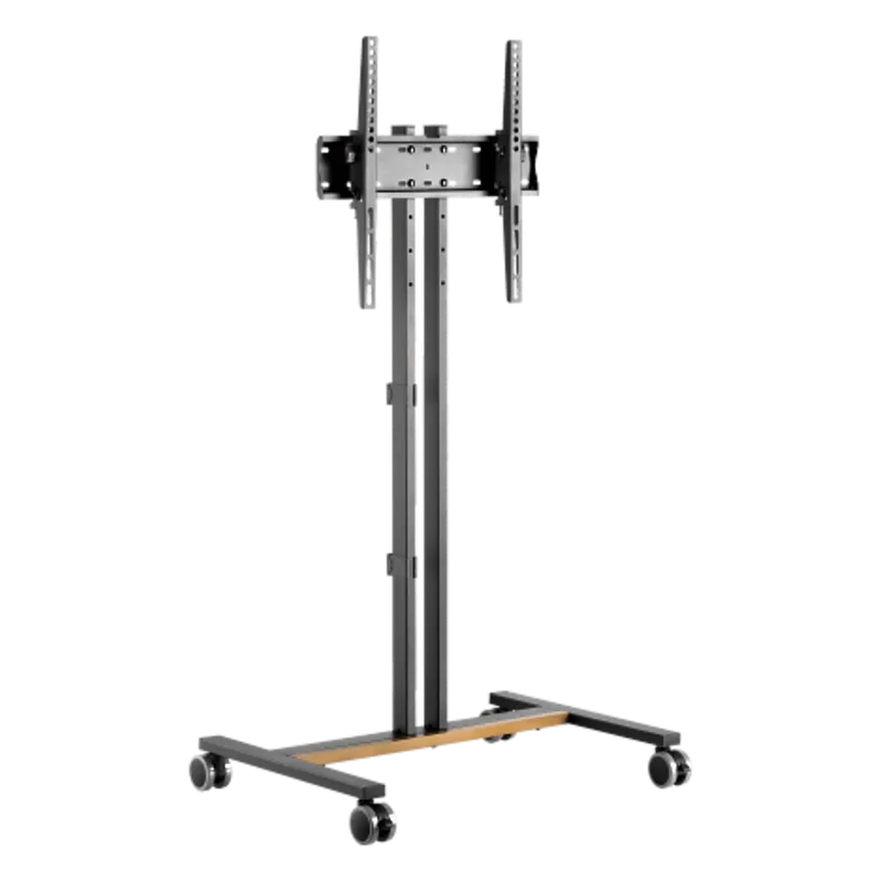 Soporte Móvil para Pantalla | Compatibilidad VESA 200x200 hasta 600x400 / Ruedas con Frenos / Ajuste de Altura y Ángulo / Soporte para TV de hasta 55 Pulgadas / Capacidad de Peso 35 kg BRATECK FS47-44T-01W