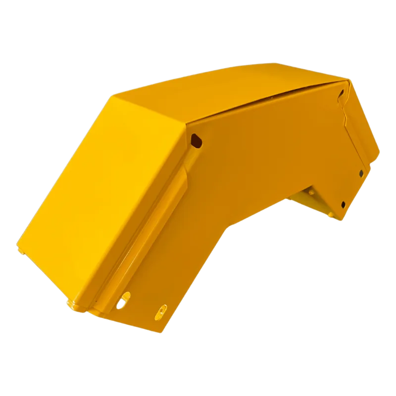CHFIBER Curva Vertical Exterior de 90° de Aluminio para Fibra Óptica, 4" de Peralte, 4" de Ancho y Radio de 8", con Pintura Epóxica Amarilla, Incluye Tapa, un Par de Coples y Tornillería CHAROFIL CHFBVE904X4R8EPK