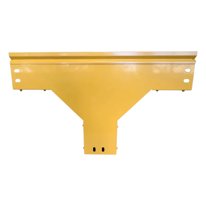 CHFIBER T Vertical de Aluminio para Fibra Óptica, 4" de Peralte, 4" de Ancho y Radio de 8", con Pintura Epóxica Amarilla, Incluye Tapa, un Par de Coples y Tornillería CHAROFIL CHFBTV4X4R8EPK