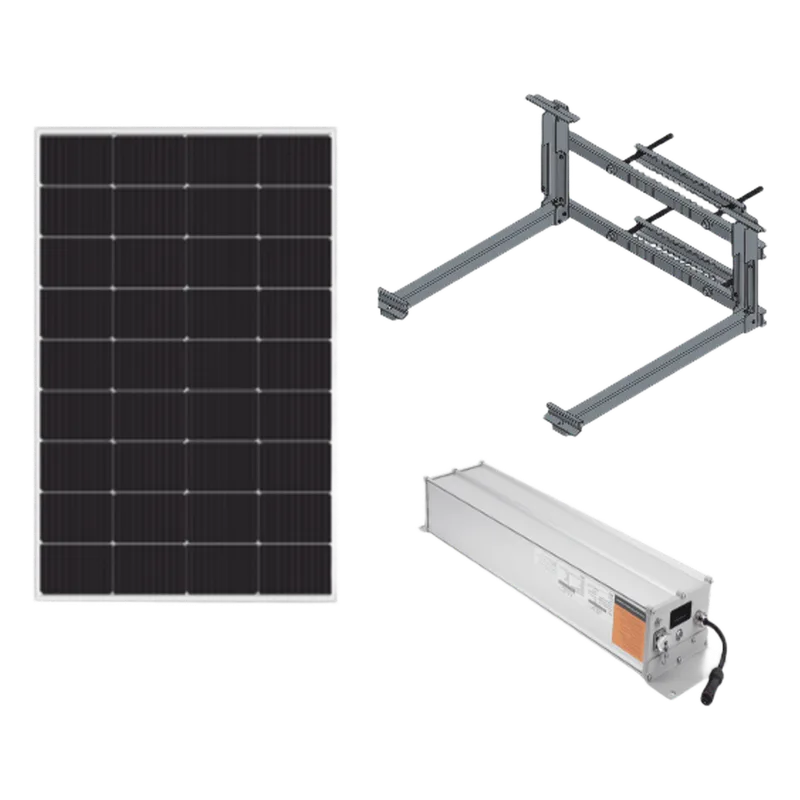 Kit Solar para alimentar hasta 30W, Salida 12/24 Vcc, Para alimentar camaras PTZ y Enlaces Punto a Punto, Panel Solar 180W, Bateria Litio 1280 Wh EPCOM INDUSTRIAL KIT-EPIM-FVB