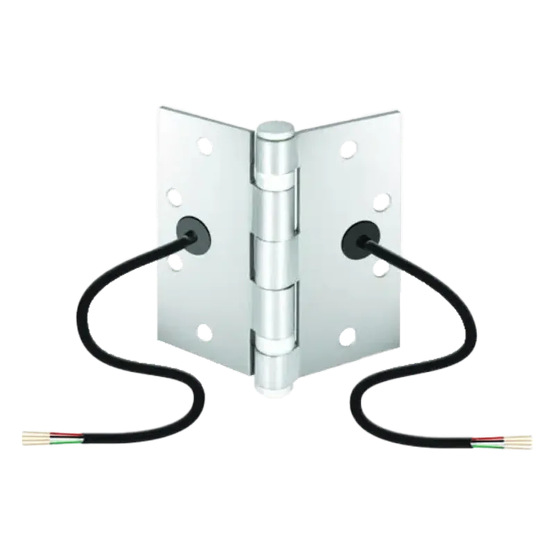 Bisagra de Transferencia Eléctrica SD-H412 / 12-24 VAC/VDC / 4 Hilos 28AWG / Acero Resistente a Vandalismo / Transferencia de Energía y Datos / Reemplazo de Bisagra Estándar ENFORCER SECOLARM