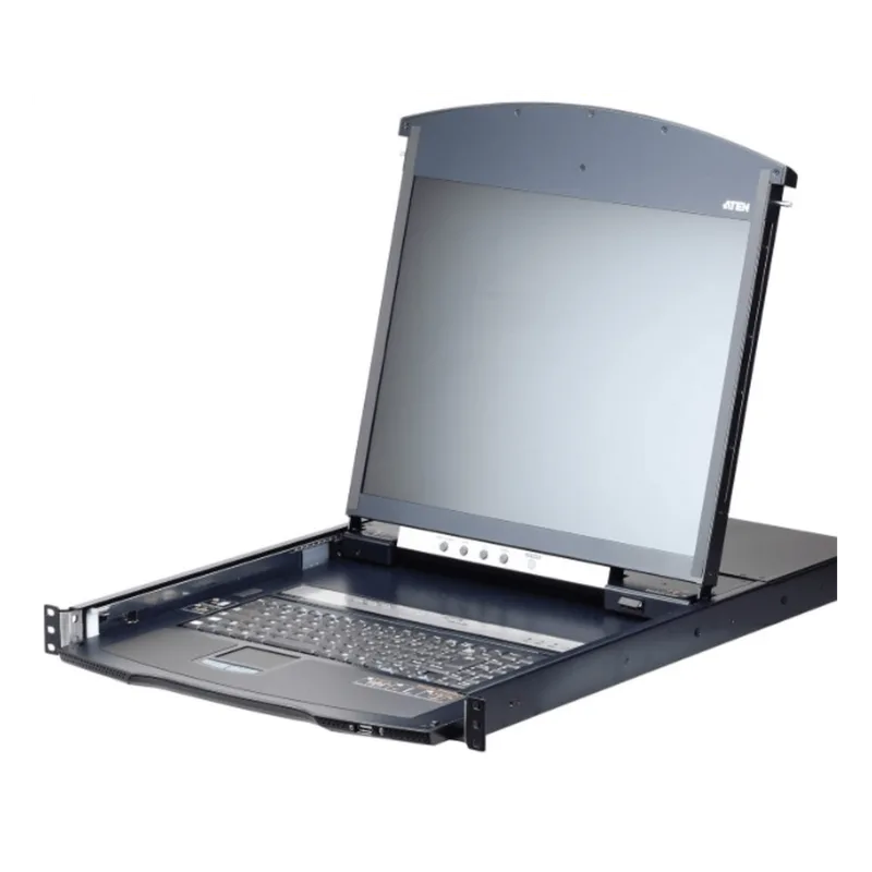CONSOLA LCD DUAL RAIL CON SWITCH KVM POR IP INTEGRADO MULTI-INTERFAZ | CAT 5 DE 8 PUERTOS DE 1 CONSOLA LOCAL Y 1 CONSOLA REMOTA ATEN KL1108VN