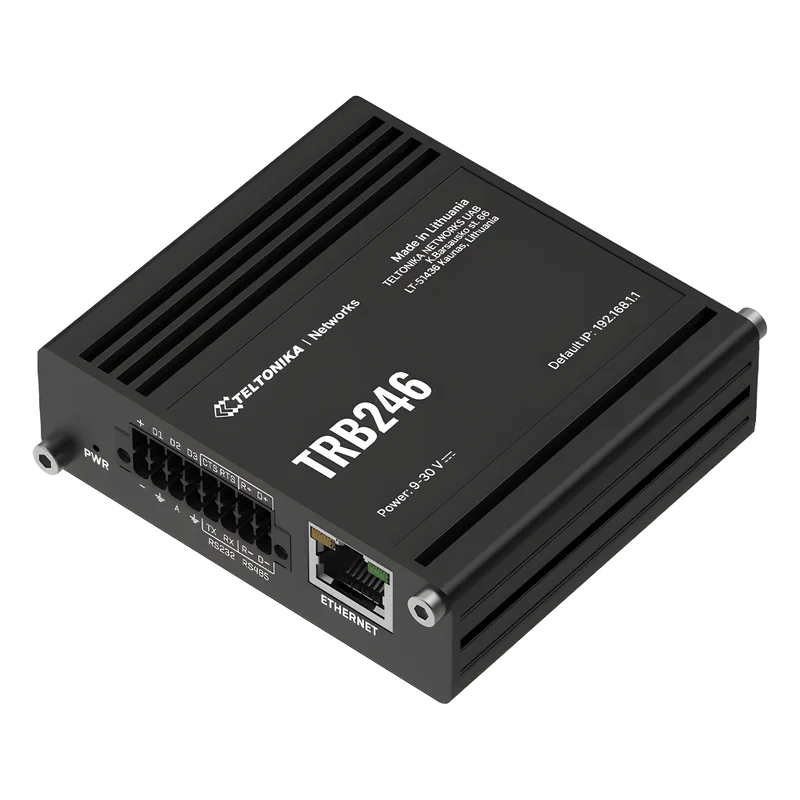 Gateway IoT Industrial/ Doble SIM 4G/ conexión RS232-RS485/ 1 Puerto configurable LAN-WAN TELTONIKA TRB246