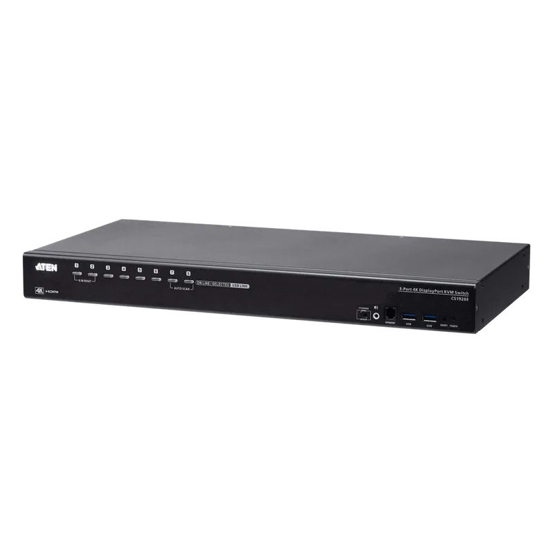 Conmutador KVM USB 3.0 4K | DisplayPort de 8 puertos ATEN CS19208AT