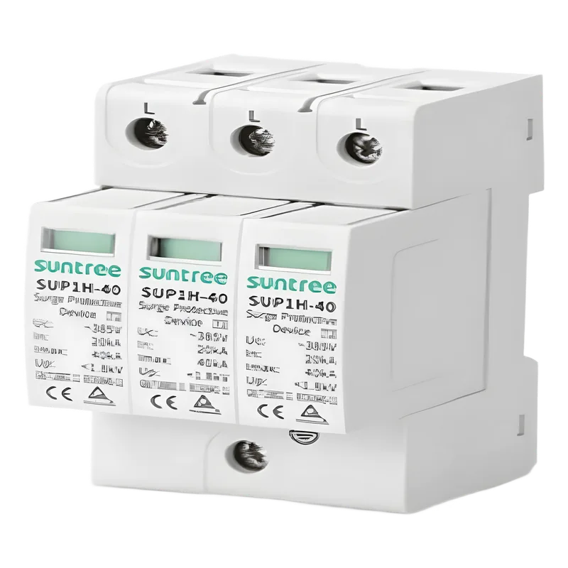 Supresor de Picos Transitorios de Voltaje, Diseñado Para Sistemas Fotovoltaicos, Uso en Corriente Alterna 220 Vca ,3 Polos. SUNTREE SUP1H40/220VAC/3P