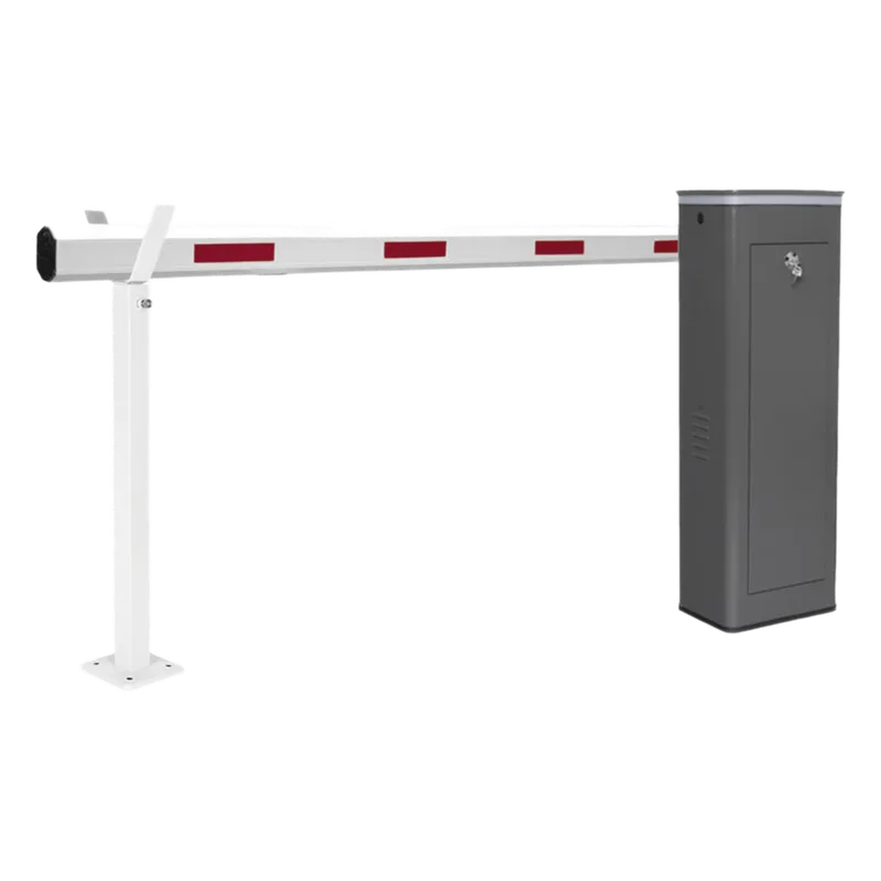 Kit de Barrera Vehicular Izquierda y Brazo Telescópico de Hasta 5.5 m / Finales de Carrera Ajustables por Programación / Movimiento Fluido / Diseño Elegante Color Gris / Con Corona Led Semaforizada ACCESSPRO KT-XBS-LB