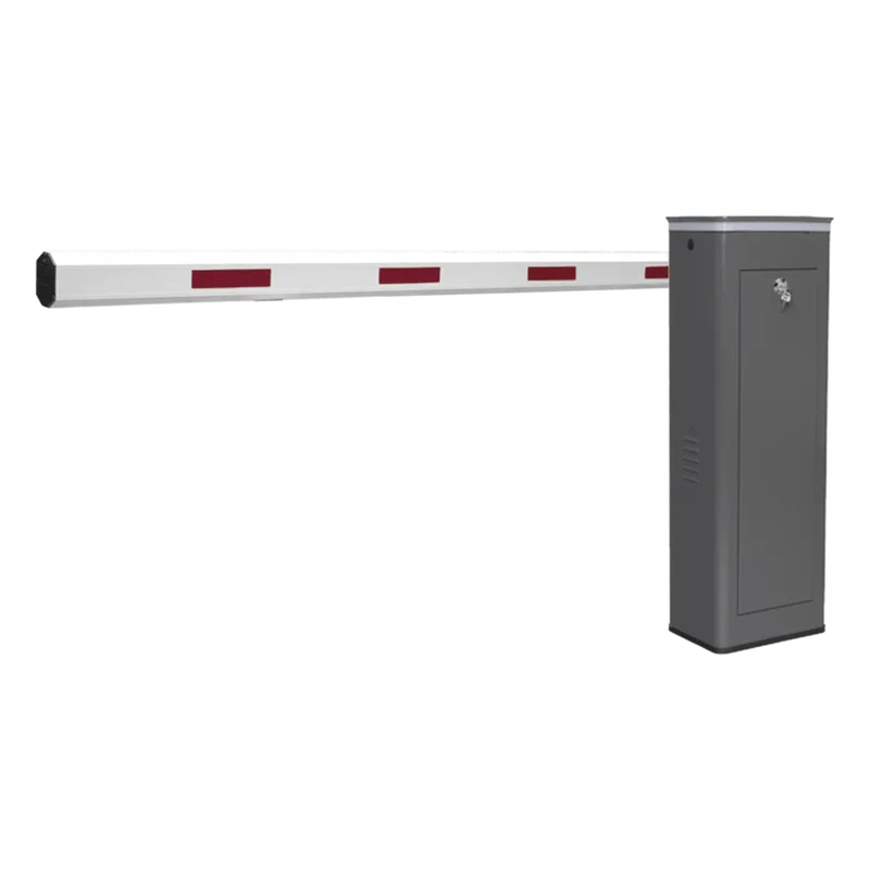 Kit de Barrera Vehicular Izquierda y Brazo de 3 Metros / Finales de Carrera Ajustables por Programación / Movimiento Fluido / Diseño Elegante Color Gris / Con Corona Led Semaforizada ACCESSPRO KT-XBF-LB