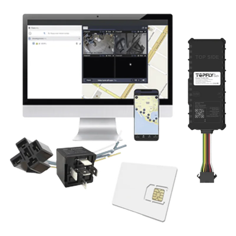 Kit Dispositivo TLW26BL para localización para vehículos / Conectividad 4G LTE y BLE 5.0 / Diferentes tipos de notificaciones / Corte y restablecimiento de energía / Relay + EPCOMGPSCODE + SIM500MB2Y TopFlyTech TLW26BLKITCODE