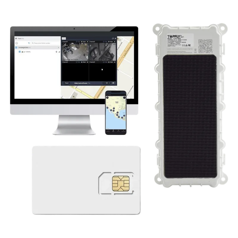 KIT Dispositivo de Seguimiento de Activos / Protección IP67 / Recargable Li 9600 mAh / LTE Cat-M1/NB-IoT / Tamaño Compacto / Funciona con Energía Solar / + EPCOMGPSCODE + SIM500MB2Y TopFlyTech TLP2SFBKITCODE