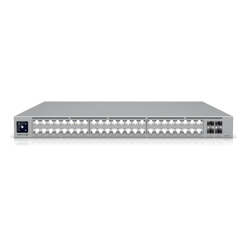 UniFi Switch USW-Pro-XG-48-PoE / Capa 3 / 48 puertos PoE+++ (32 × 10 GbE, 16 × 2,5 GbE) + 4 puertos SFP28 25 G / 1080 W PoE total UBIQUITI