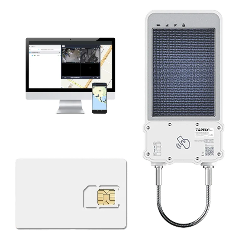 kIT Cerradura Inteligente GPS con Energía Solar / SolarGuardX 100 / Seguimiento de Activos LTE Cat-M1 / Desbloqueo por RFID BLE OTA / Impermeable IP67 / Detección de Movimiento / Batería 14400mAh / + EPCOMGPSCODE + SIM500MB2Y TopFlyTech SOLARGUARDX100KITCODE
