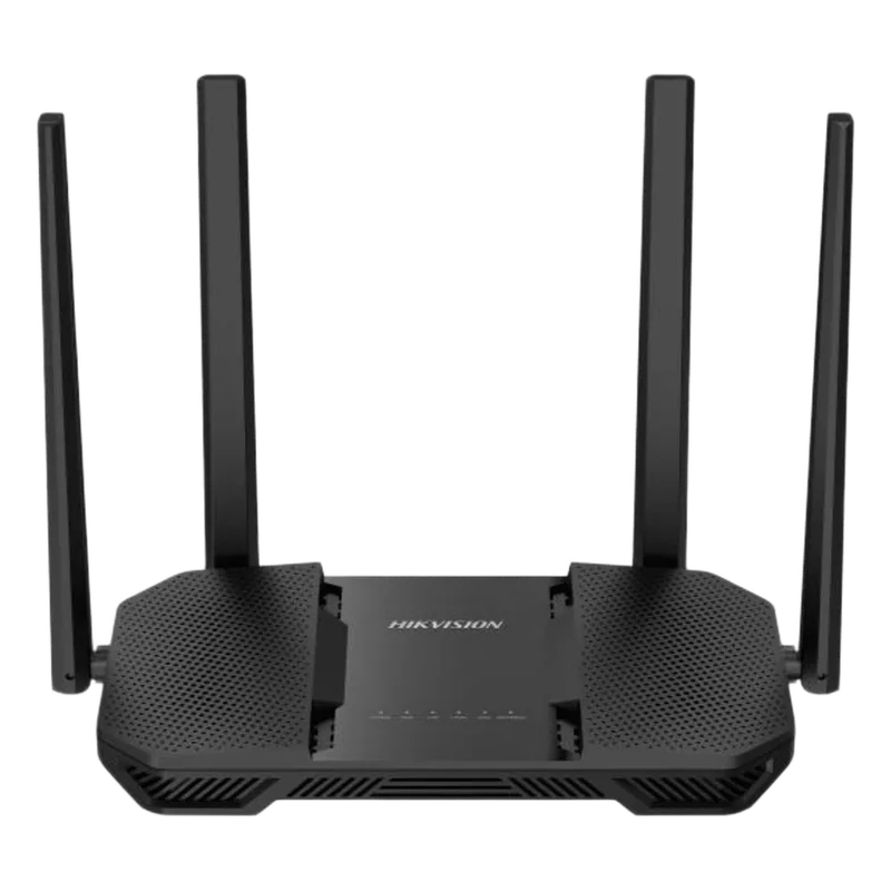 Router Inalámbrico WISP / Hasta 1200 Mbps / Doble Banda AC (2.4 GHz y 5 GHz) / 4 Puertos 10/100 Mbps / 4 Antenas Omnidireccional de 5 dBi / Interior HIKVISION DS-3WR12C-H