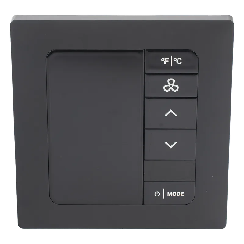 INNCOM e7 EMS / Termostato de Gestión Energética / 100-277 VAC / FCU 2 y 4 Tubos / BACnet MS/TP y Wi-Fi / Sensor PIR / Ónix Negro 201-528-100-BK