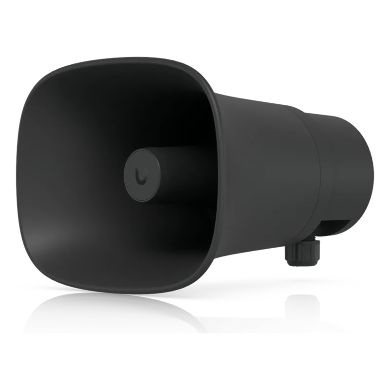 UniFi Protect AI Horn Speaker, Altavoz IP 120 dB, PoE+, Alerta AI Avanzada, Montaje Pared, Esquina y Poste, IP66, Color Negro UBIQUITI UP-AI-HORN-SPEAKER-B