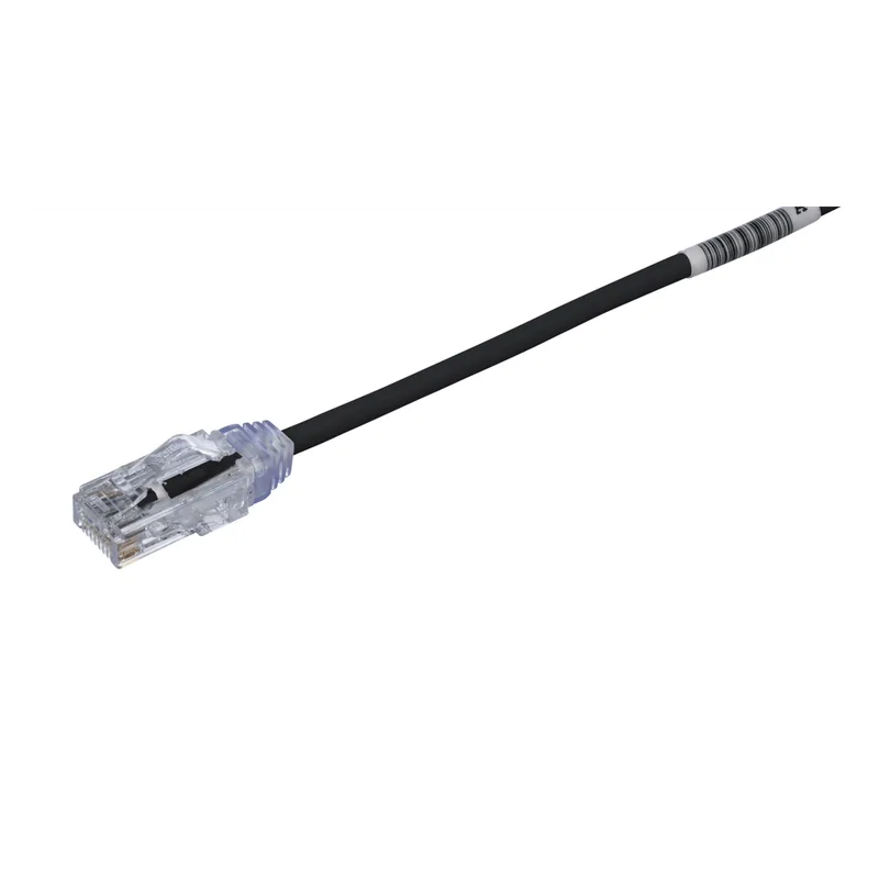 Cable de Parcheo UTP Cat6A, CM/LSZH, Diámetro Reducido (28AWG), Color Negro, 0.5 Metros (1.64 Pies) PANDUIT UTP28X0.5MBL