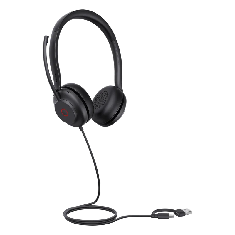 Yealink UH35 Dual, versión Microsoft Teams, cancelación de ruido USB-C/A con indicador de ocupado UH35-DUAL-TEAMS-USB-C/A