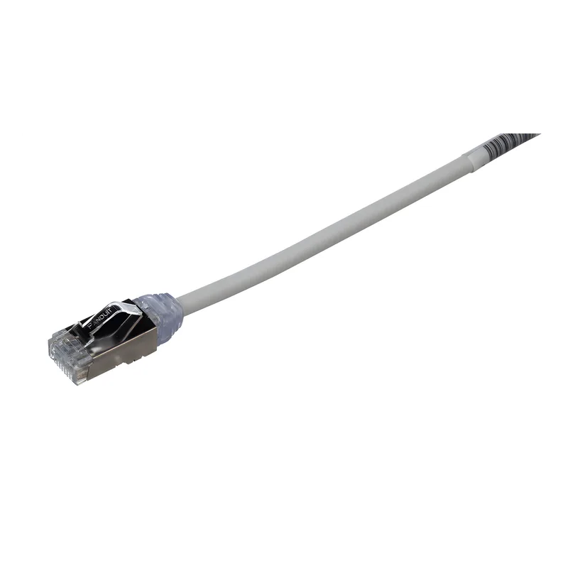 Patch Cord Cat6A, Diametro Reducido 28 AWG, Blindado S/FTP, CM/LS0H, 5 Metros (16.40 Pies), Color Gris PANDUIT STP28X5MIG