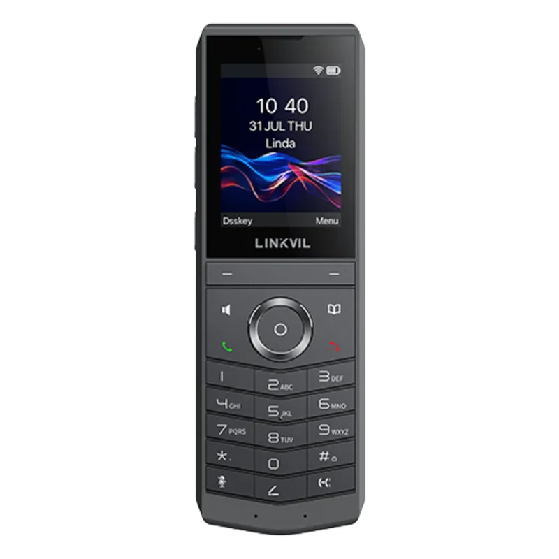 Teléfono IP Wi-Fi Portátil / Pantalla Color 2.4" 240x320 / Wi-Fi 6 Dual-Banda / Bluetooth 5.0 / Batería 3000mAh 13h Talk / Video H.264 4CIF / Resistencia Caídas 1.8m (5.9 ft) / Conferencia 6 Vías / USB Type-C FANVIL W620W