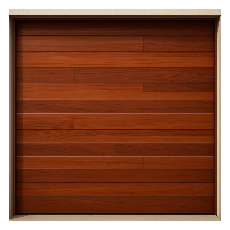Puerta de Garage de Alta Calidad / Estilo Americano / Acabado Laminado PREMIUM / Color Madera Clara / 12x8 Pies. ACCESSPRO APDOOR-128GF